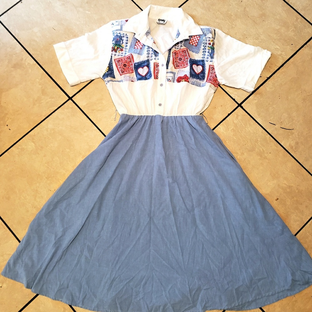 Vintage patchwork dress